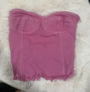 superdown Pink Jean Strapless Top thumbnail 1