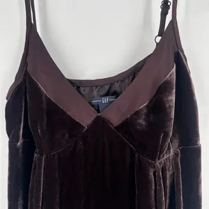 Gap Y2K Velvet Silk Blend Slip Dress Sz 2 Chocolate Brown Whimigoth‎ FairyGrunge thumbnail 11