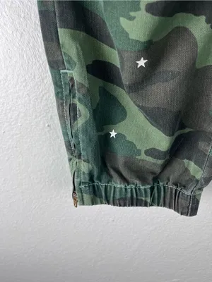 SUNDRY No. 95 Green Camo Stars Joggers Size 27 Casual Glamping Boho Hunting thumbnail 7