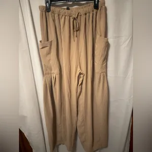 Merokeety tan wide leg cargo trouser M thumbnail 3