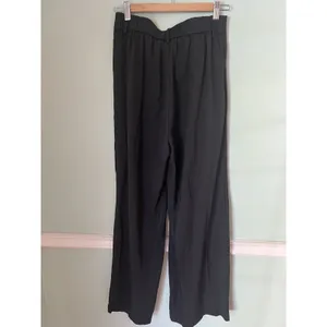 COMMENSE pants size Medium Solid Wide Leg Pants Black career comfort thumbnail 3