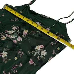 NEW Lost + Wander Green Floral Mesh Overlay Maxi Dress Fairy Cottagecore S‎ thumbnail 9