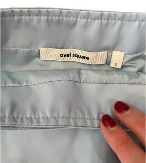 Oval Square Shine Mini Skirt Blue Small thumbnail 6