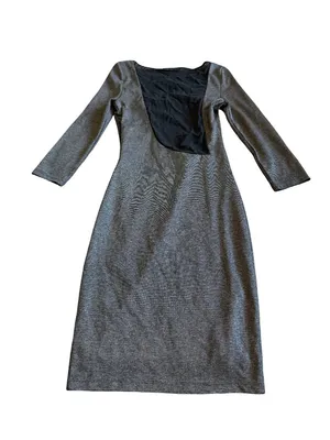 Alice + Olivia Silve Sheath Dress 3/4 Sleeves Mesh Back Stretch Flattering XS thumbnail 6