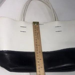Vintage Y2K Hype Colorblock Mod Leather Box Tote Shoulder Bag Handbag Purse thumbnail 14