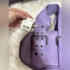 NWT Free People Say Yes Bag In Lilac 100% Leather $78 MSRP thumbnail 9