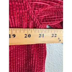 LL Bean Red Corduroy Shirt Jacket Shacket Womens S Casual Classic Cotton Fall thumbnail 3
