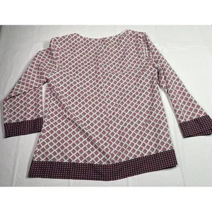 J.Crew Geometric‎ Print Long Sleeve Blouse Women's Casual Wear s thumbnail 5