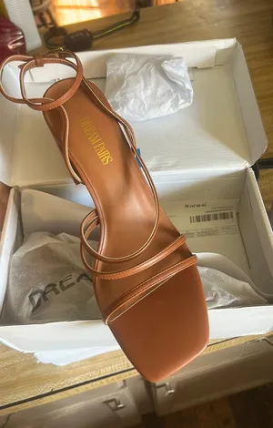Dream Pairs Brown Strappy Heels thumbnail 1