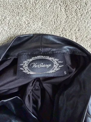 Vic Salvage Black Ruched Mini Skirt – Size Small thumbnail 4