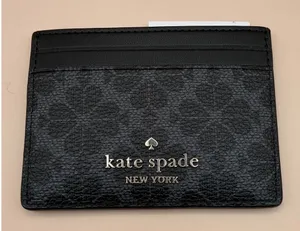 Kate Spade New York Spade Flower‎ Slim Card Holder Black KN761 New thumbnail 1