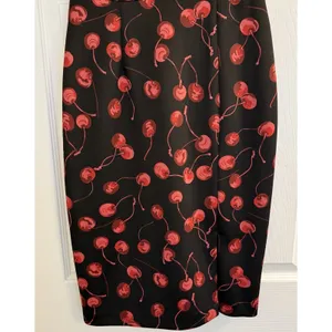 Betsey Johnson Dress Sz 4 Rockabilly Pinup Retro Cherry‎ Print Bombshell 50s 60s thumbnail 3