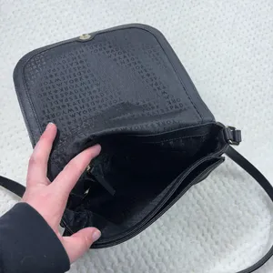 Kate Spade Black Saffiano Leather Rhinestone Embellished Small Crossbody Bag thumbnail 6