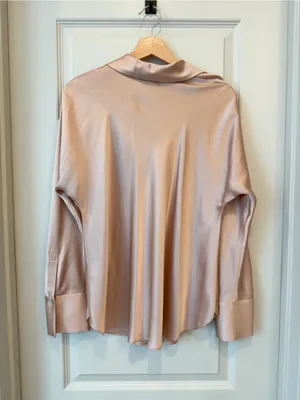 Vince Silk Bias Long Sleeve Blouse thumbnail 2