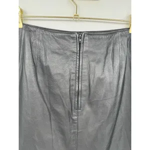 VTG 80’s Wilsons Leather Mini Skirt Womens 12 Black Goth Grunge Moto Punk Biker thumbnail 4