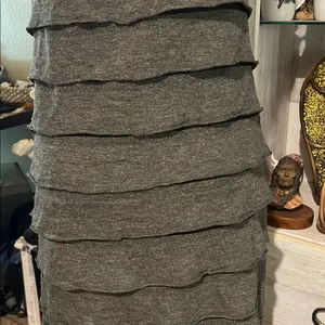 Max studio tiered dress gray women’s size L long thumbnail 8