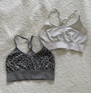 Everyday Bralette sports bra - White and Gray Leopard thumbnail 1