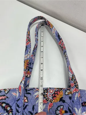 Vera Bradley Mural Garden Zip Tote Bag Purple Organizer Boho Fairycore 10'' thumbnail 4