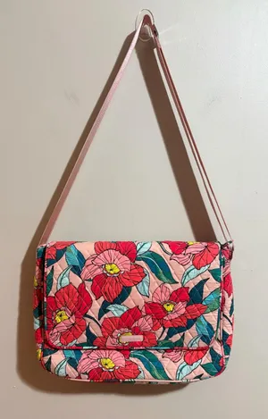 Vera Bradley Messenger Bag Womens OS Mod Floral Pink Print (retired)Excellent thumbnail 1