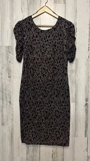 Quiz black and purple formal dress thumbnail 1
