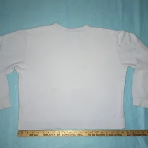 𝅺CHEROKEE crewneck long sleeve light blue embroidered emblem top size M thumbnail 2
