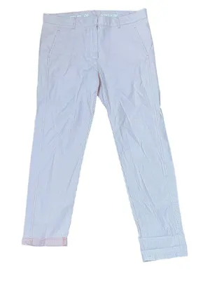 Khakis‎ by Gap Skinny Mini Pink Striped Rolled Pants Mid-Rise Stretch Women 6 thumbnail 1