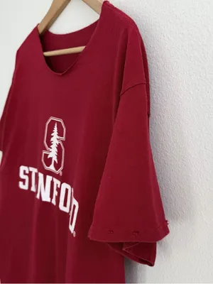 Stanford University Off The Shoulder Tee Red Size XL thumbnail 5