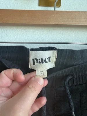 PACT Organic Cotton Hemp Cargo Wide Leg Pants Black Size Medium thumbnail 9