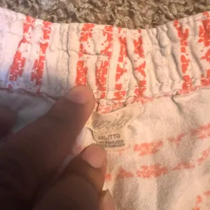 Aerie White & Coral Striped Shorts XXLTG‎ Extra Extra Large Lounge Casual thumbnail 2