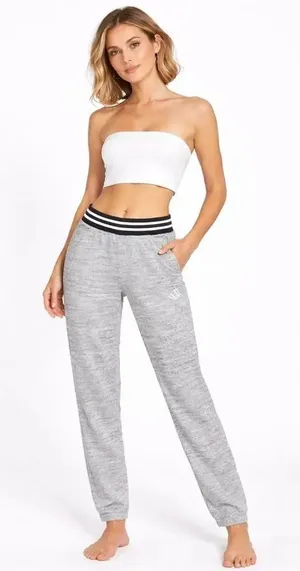 Victoria Secret Pink Love Gray Women Jogger Pants SZ S thumbnail 1