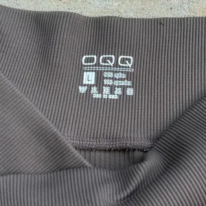 OQQ Brown Flare Leggings Nylon Spandex Blend Size Large. New Without Tags thumbnail 3