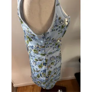 Blue sequence flower dress size medium thumbnail 4