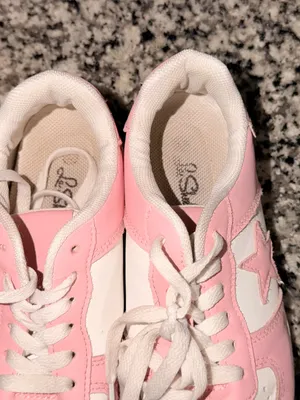 Women’s Pink and White Star Detail Sneakers thumbnail 3