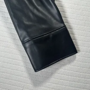 Abercrombie & Fitch Oversized Black Vegan Faux Leather Shirt Jacket Womens Large thumbnail 9