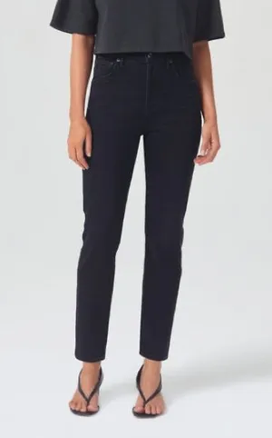 AGOLDE Riley Long Jean in Compilation Distressed Black Straight Jeans Size 29 thumbnail 1