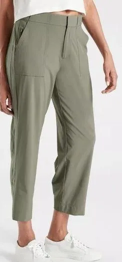 athleta tribeca utility crop laurel olive pants thumbnail 1