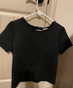 Quilted Black Top thumbnail 1