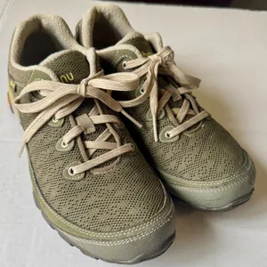 Ahnu Numentum Women Olive Green Mesh Suede Hiking Shoes Vibram Sole 1019233 Sz 8 thumbnail 2