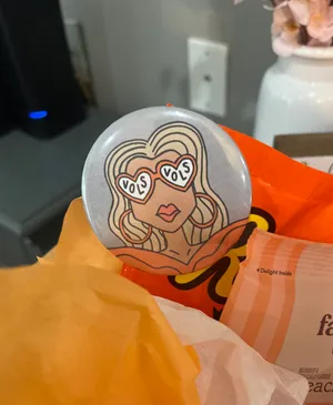 CUSTOM HOMEMADE GAMDAY PIN Orange thumbnail 1