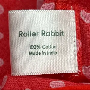 Roller Rabbit Red Pink Heart Button Front Nightgown Sleep Tunic Shirt Medium NEW thumbnail 4