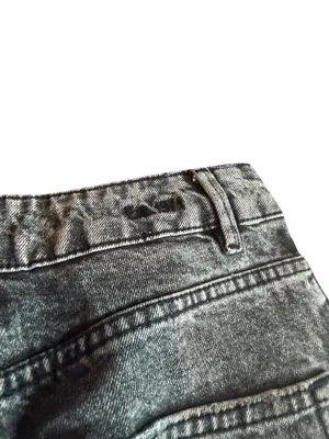 Pimkie Washed Black Denim Wide Leg Jeans High Waisted Classic Size 34 0-2 Womens thumbnail 9