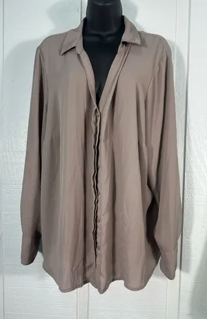 Worthington Brown Women’s Top Size 2x EUC thumbnail 1