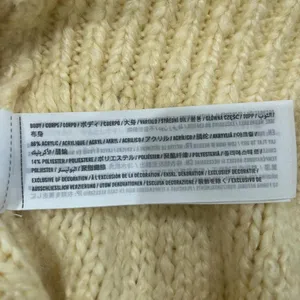 Abercrombie & Fitch Cream Knit V-Neck Sweater Size Small thumbnail 8