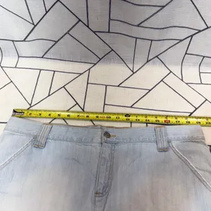 Old Navy Denim Mini‎ Skirt 16 Light Blue Carpenter Y2K Utility Cotton thumbnail 3