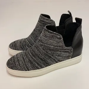 Flyknit Slip-On Black Wedge Sneakers A17‎ thumbnail 3