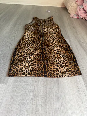 Leopard Print Halter Dress – Size Unknown Multiple thumbnail 6