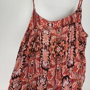 Purple Snow Wide Leg Jumpsuit Bohemian Ethnic Print Palazzo Spaghetti Straps M thumbnail 9