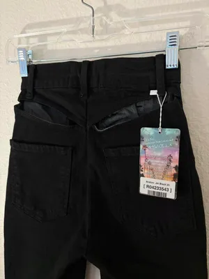 revice denim avalon jet black flare jeans 25W thumbnail 4
