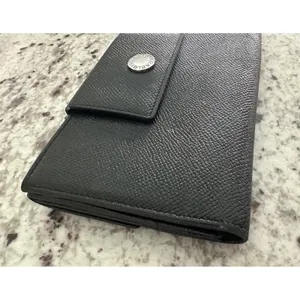 BVLGARI black‎ leather shw long wallet thumbnail 5