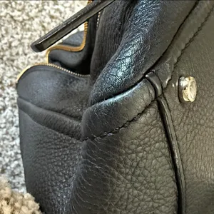 EUC Kate Spade Black Leather Expandable Shoulder Bag thumbnail 9